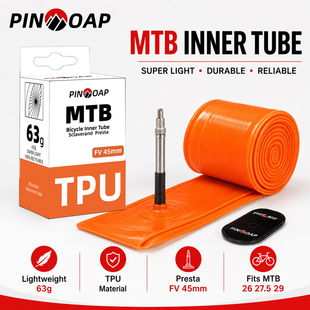 Mountain Biking Tube - PINMOAP Mtb Inner Tube Mountain Bike