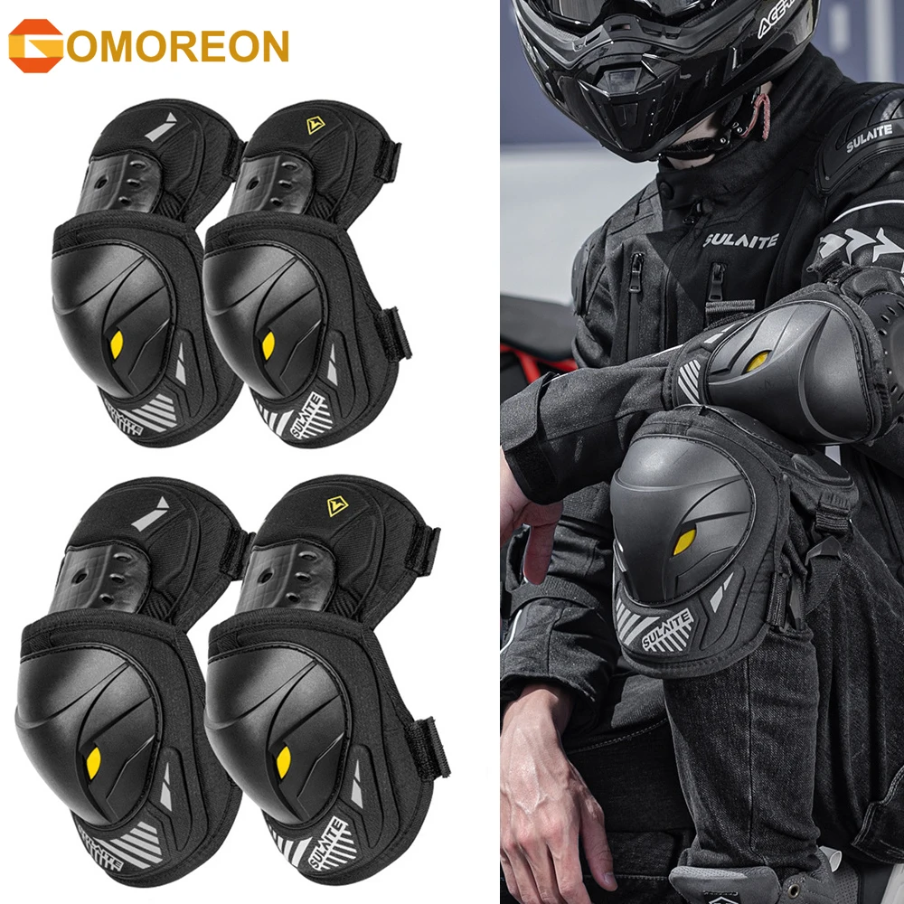 GOMOREON 1Pair Motorcycle Elec - Mountain Biking Elbow Pads recension och pris