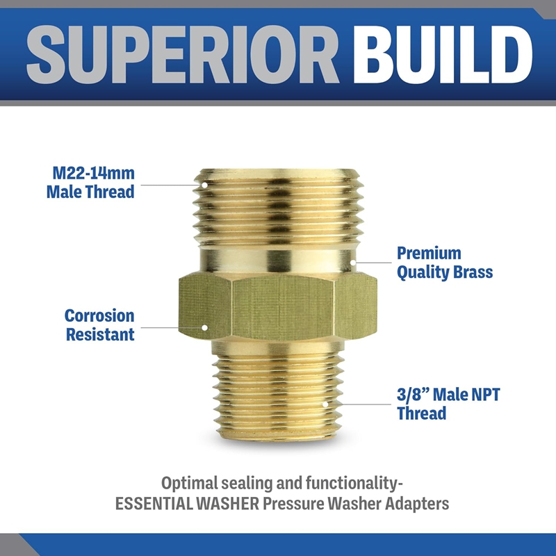 Brass Pressure Washer Coupling - Spoke Nipple Brass recension och pris