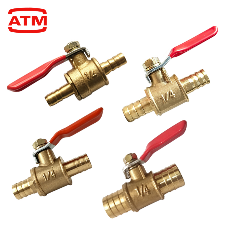 Small Red Handle Brass Shutoff - Spoke Nipple Brass recension och pris