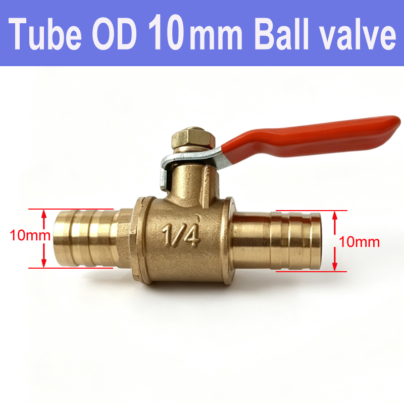 Small Red Handle Brass Shutoff - Spoke Nipple Brass recension och pris