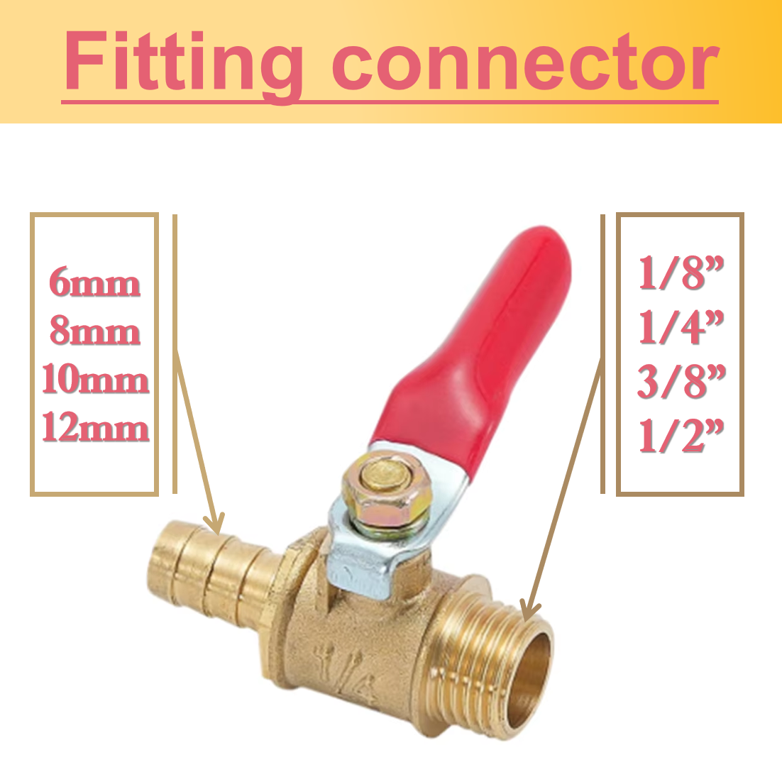 Brass Barbed Ball Valve Male F - Spoke Nipple Brass recension och pris